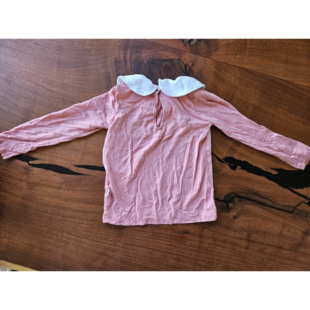 Posh Peanut Girls 2T Pink Heart Print Dress Set with Ruffle‎ Collar Top - Picture 2 of 5
